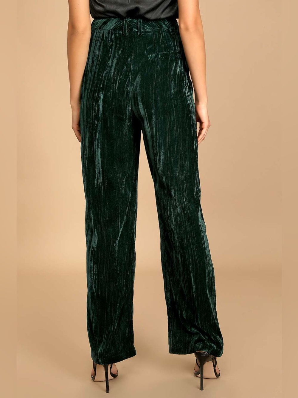 Lulus Crushed Velvet Wide Leg Suit Set - Picture 5 of 9